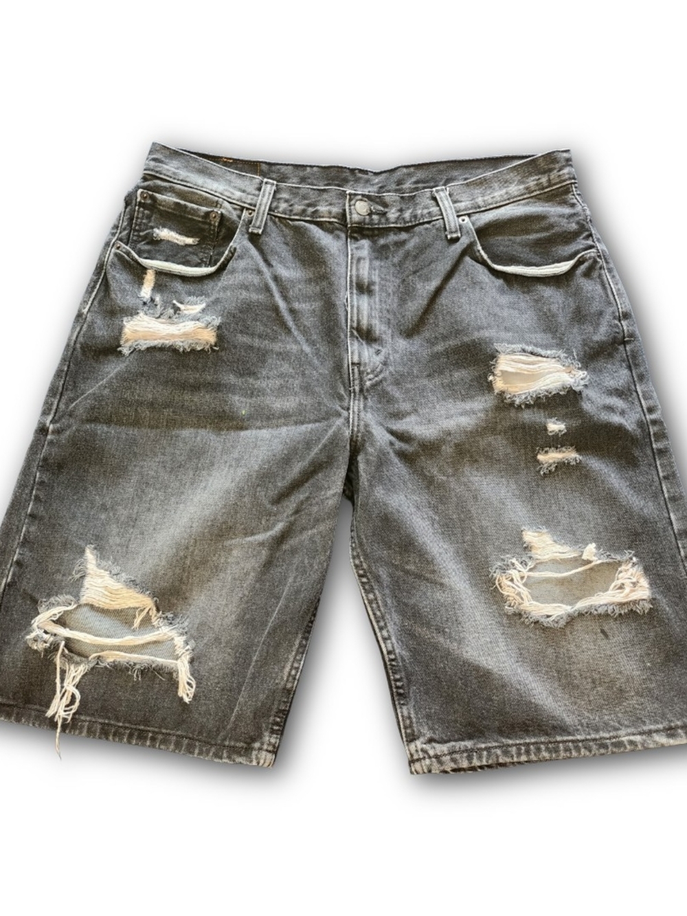 Distressed Gray Levi’s Denim Jorts - Size 36